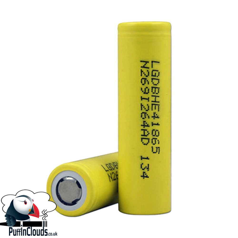 LG HE4 18650 Vaping Battery 2500mAh (35A 3.7v) | Puffin Clouds UK