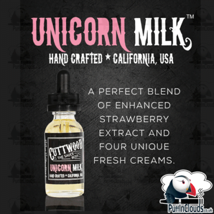 Cuttwood Unicorn Milk E-Liquid - Strawberry Milkshake E-Juice