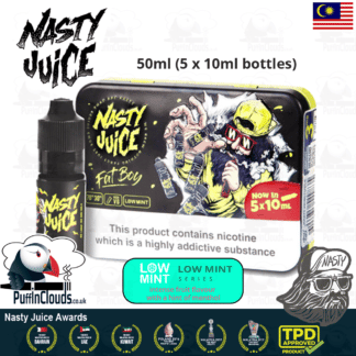 Nasty Juice Fat Boy E-Liquid (Low Mint) - Mango eJuice with just a hint of mint