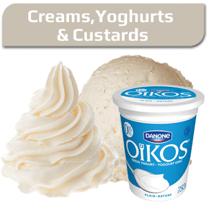 Creams, Yoghurts & Custards