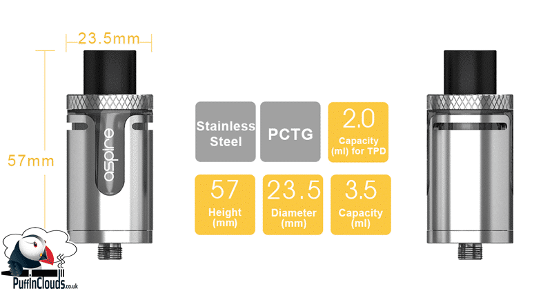 Aspire Cleito EXO Tank - Features | Puffin Clouds UK