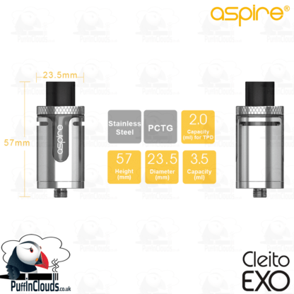 Aspire Cleito EXO Tank - Features | Puffin Clouds UK