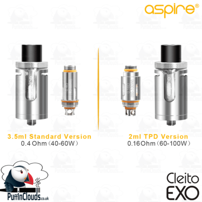 Aspire Cleito EXO Tank - EXO Coils | Puffin Clouds UK