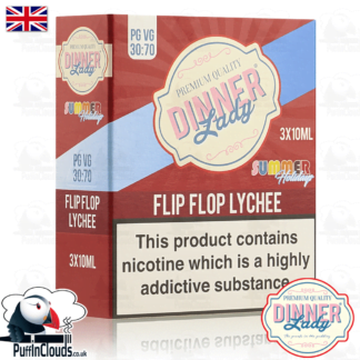 Dinner Lady Flip Flop Lychee E-Liquid | Puffin Clouds