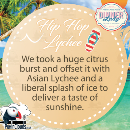 Dinner Lady Flip Flop Lychee E-Liquid | Summer Holidays Range | Puffin Clouds UK