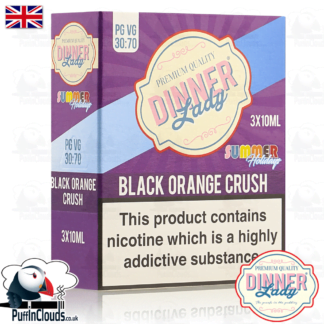 Dinner Lady Black Orange Crush E-Liquid | Puffin Clouds