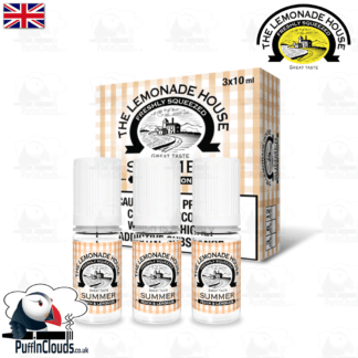 Lemonade House Summer - Peach Lemonade E-Liquid | Puffin Clouds UK