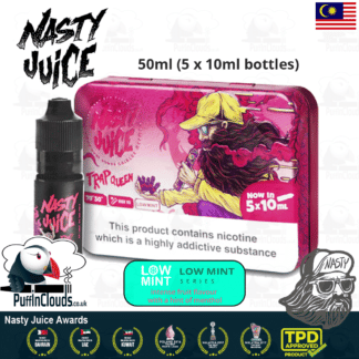 Nasty Juice Trap Queen E-Liquid (Yummy Fruity Series) - Strawberry eJuice with just a hint of mint
