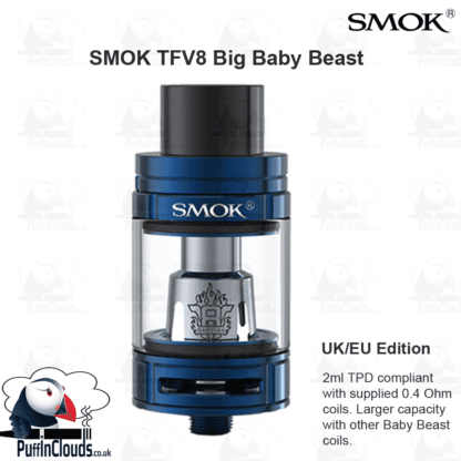 SMOK TFV8 Big Baby Beast Tank - UK / EU Edition TPD Compliant | Puffin Clouds UK