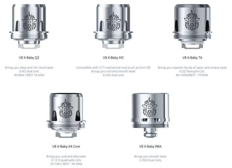 SMOK TFV8 X-Baby Coils - UK Edition | Puffin Clouds UK