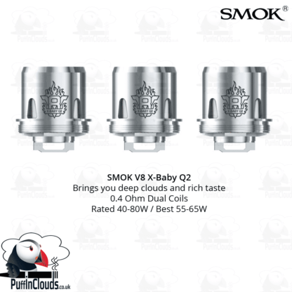 SMOK V8 X-Baby Q2 Coils (3 Pack) | Puffin Clouds UK