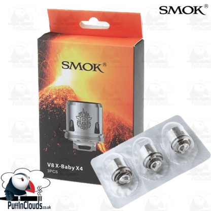 SMOK V8 X-Baby X4 Coils (3 Pack) | Puffin Clouds UK
