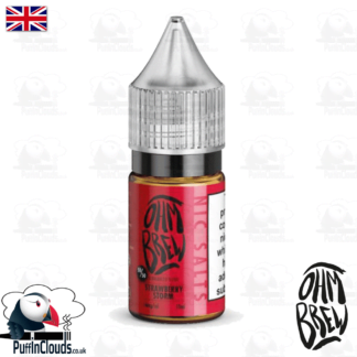 Ohm Brew Strawberry Storm Nic Salt E-Liquid 50/50 | Puffin Clouds UK