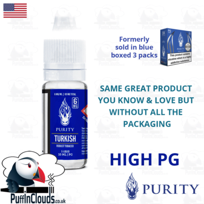 Purity Turkish Tobacco E-Liquid PG 10ml | Puffin Clouds UK