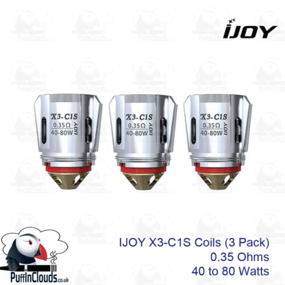 iJoy X3-C1S Coils 0.35 Ohms (3 Pack) | Puffin Clouds UK