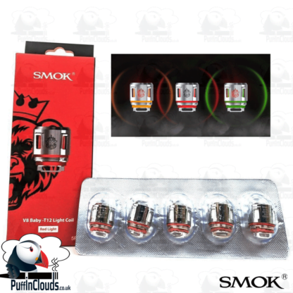 SMOK V8 Baby T12 LED Light Coils (5 Pack) | Puffin Clouds UK