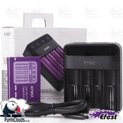Efest LUSH Q4 Vaping Battery Charger | Puffin Clouds UK