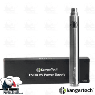 KangerTech EVOD VV 1000mAh Twist Battery - Silver | Puffin Clouds UK