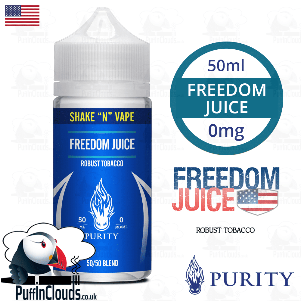 Purity Freedom Juice Shake n Vape E-Liquid (50ml 0mg) | Puffin Clouds UK