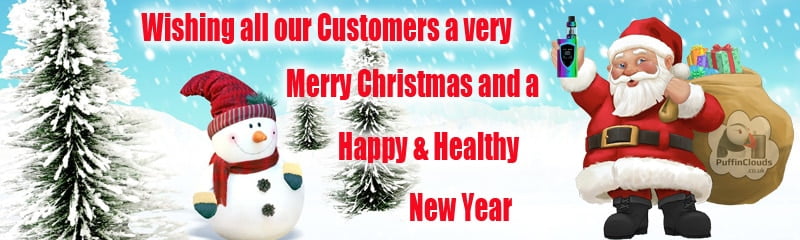 Merry Christmas Puffin Clouds UK