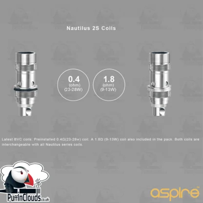 Aspire Nautilus 2S Tank | Puffin Clouds UK