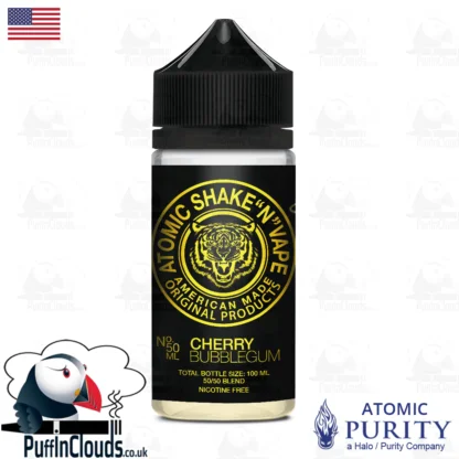 Atomic Cherry Bubblegum Shake n Vape E-Liquid (50ml 0mg) | Puffin Clouds UK