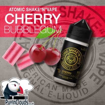 Atomic Cherry Bubblegum Shake n Vape E-Liquid (50ml 0mg) | Puffin Clouds UK