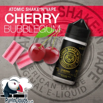 Atomic Cherry Bubblegum Shake n Vape E-Liquid (50ml 0mg) | Puffin Clouds UK