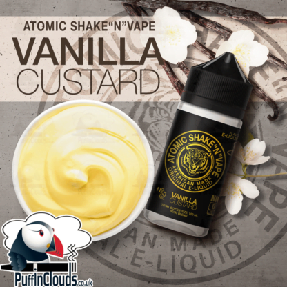 Atomic Vanilla Custard Shake n Vape E-Liquid (50ml 0mg) | Puffin Clouds UK