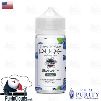 P.U.R.E Blueberry Shake n Vape E-Liquid (50ml 0mg) | Puffin Clouds UK
