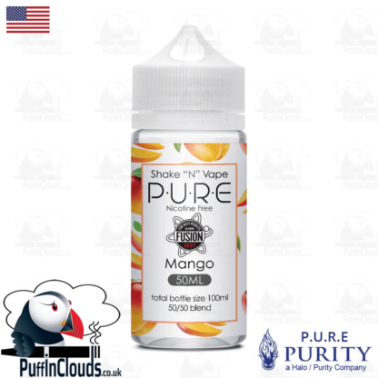 P.U.R.E Mango Shake n Vape E-Liquid (50ml 0mg) | Puffin Clouds UK