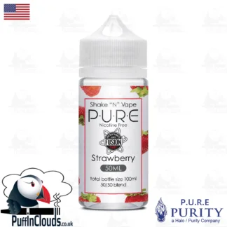 P.U.R.E Strawberry Shake n Vape E-Liquid (50ml 0mg) | Puffin Clouds UK