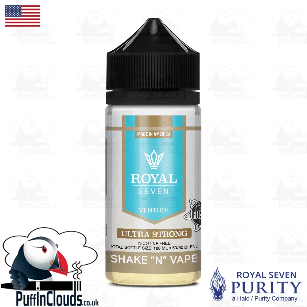 Royal Seven Ultra Strong Menthol Shake n Vape E-Liquid (50ml 0mg) | Puffin Clouds UK