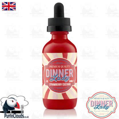Dinner Lady Strawberry Custard E-Liquid (50ml 0mg) | Puffin Clouds UK