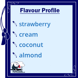 Dinner Lady Strawberry Macaroon E-Liquid (50ml 0mg) | Puffin Clouds UK