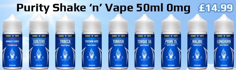 Purity Shake 'n' Vape 50ml 0mg | Puffin Clouds UK