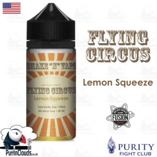 Flying Circus Lemon Squeeze Shake n Vape E-Liquid (50ml 0mg) | Puffin Clouds UK