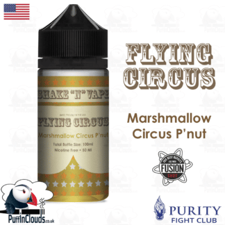 Flying Circus Marshmallow Circus Peanut Shake n Vape E-Liquid (50ml 0mg) | Puffin Clouds UK