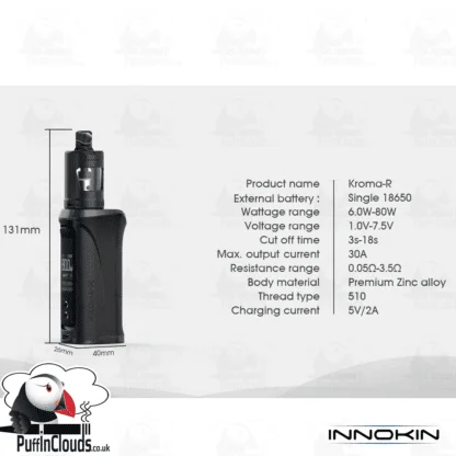 Innokin Kroma R Zlide 80W Vaping Kit | Puffin Clouds UK