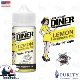 Late Night Diner Lemon Meringue Shake n Vape E-Liquid (50ml 0mg) | Puffin Clouds UK