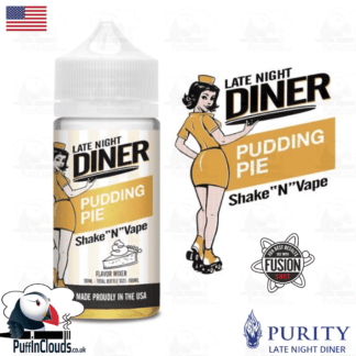 Late Night Diner Pudding Pie Shake n Vape E-Liquid (50ml 0mg) | Puffin Clouds UK