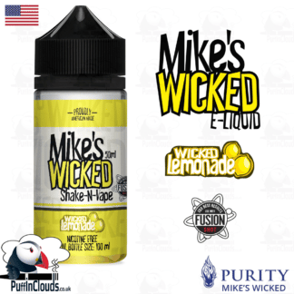 Mike's Wicked Wicked Lemonade Shake n Vape E-Liquid | Puffin Clouds UK