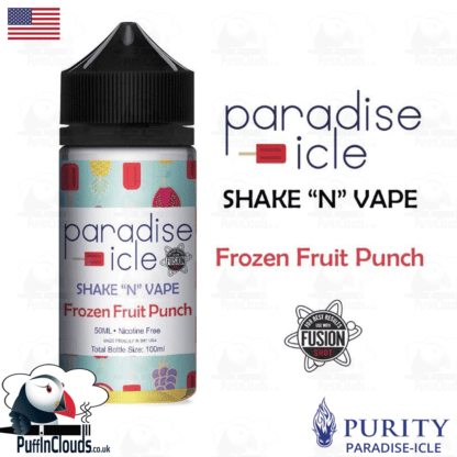 Paradise-Icle Frozen Fruit Punch Shake n Vape E-Liquid (50ml 0mg) | Puffin Clouds UK