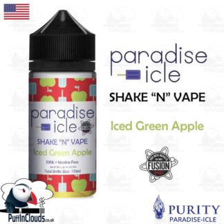 Paradise-Icle Iced Green Apple Shake n Vape E-Liquid (50ml 0mg) | Puffin Clouds UK