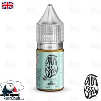 Ohm Brew Ice Menthol Nic Salt E-Liquid 50/50 | Puffin Clouds UK