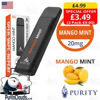 Purity Mango Mint Vice Disposable Pod Device | Puffin Clouds UK