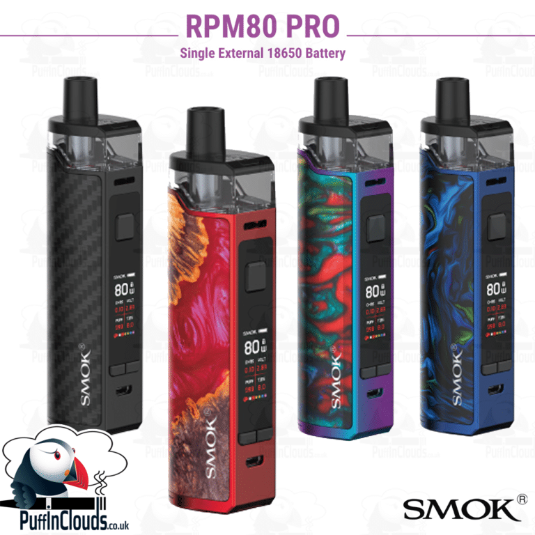 SMOK RPM80 Pro Pod Kit (Single 18650 Battery) - Puffin Clouds Ltd