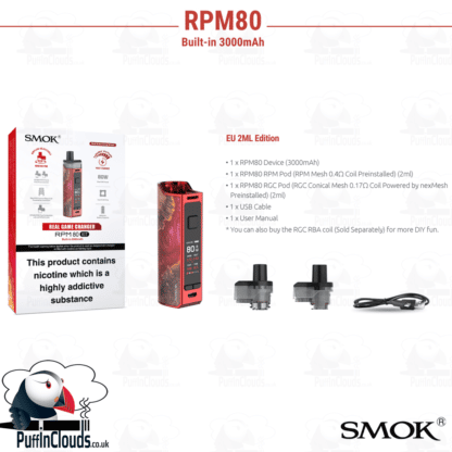 SMOK RPM80 Pod Kit (Built in 3000mAh Battery) | Puffin Clouds UK