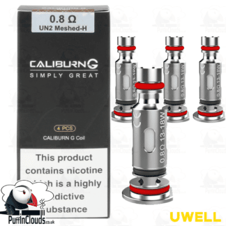Uwell Caliburn G Replacement Coils 0.8 Ohms Mesh (4 Pack) - Puffin Clouds UK
