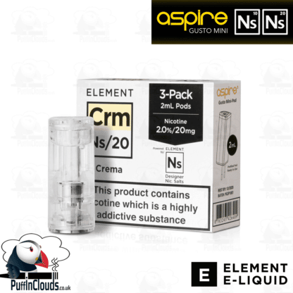 Element Crema Gusto Mini Pods NS10 & NS20 | Puffin Clouds UK